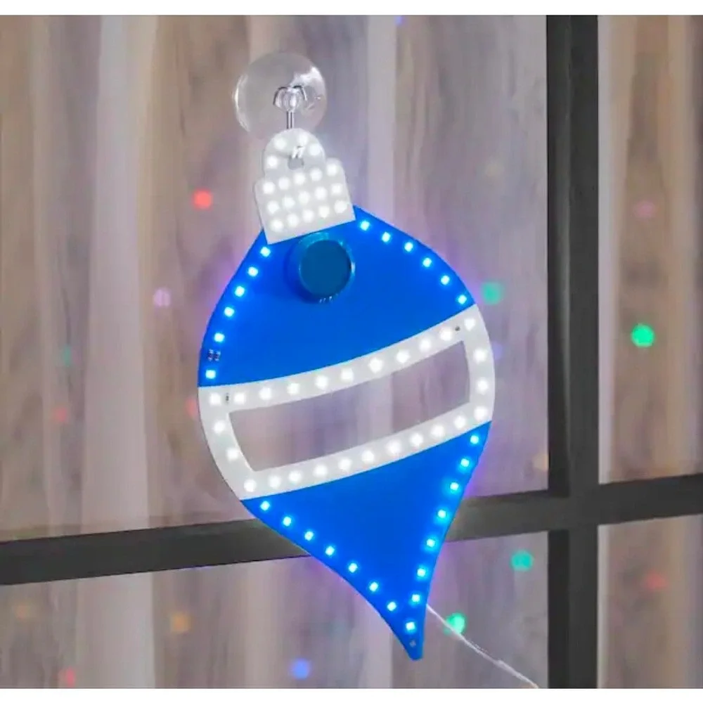 Home Accents‎ Holiday 10 in Twinkling LED Ornaments 3 Pack Yard Decor New
